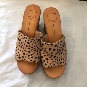 Dolce Vita leopard wedges never worn